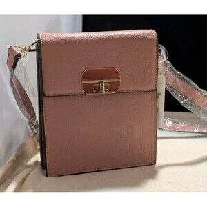 Charming Charlie Crossbody Mauve Rectangular Leather Bag NWT